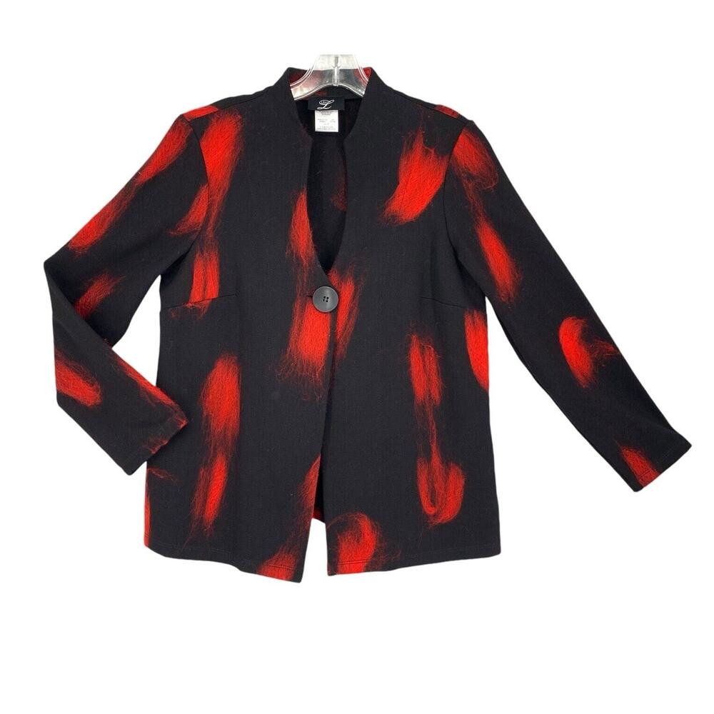 Libra Knit Art To Wear Lagenlook Boho Jacket NEW Medium Raised Mohair Detail